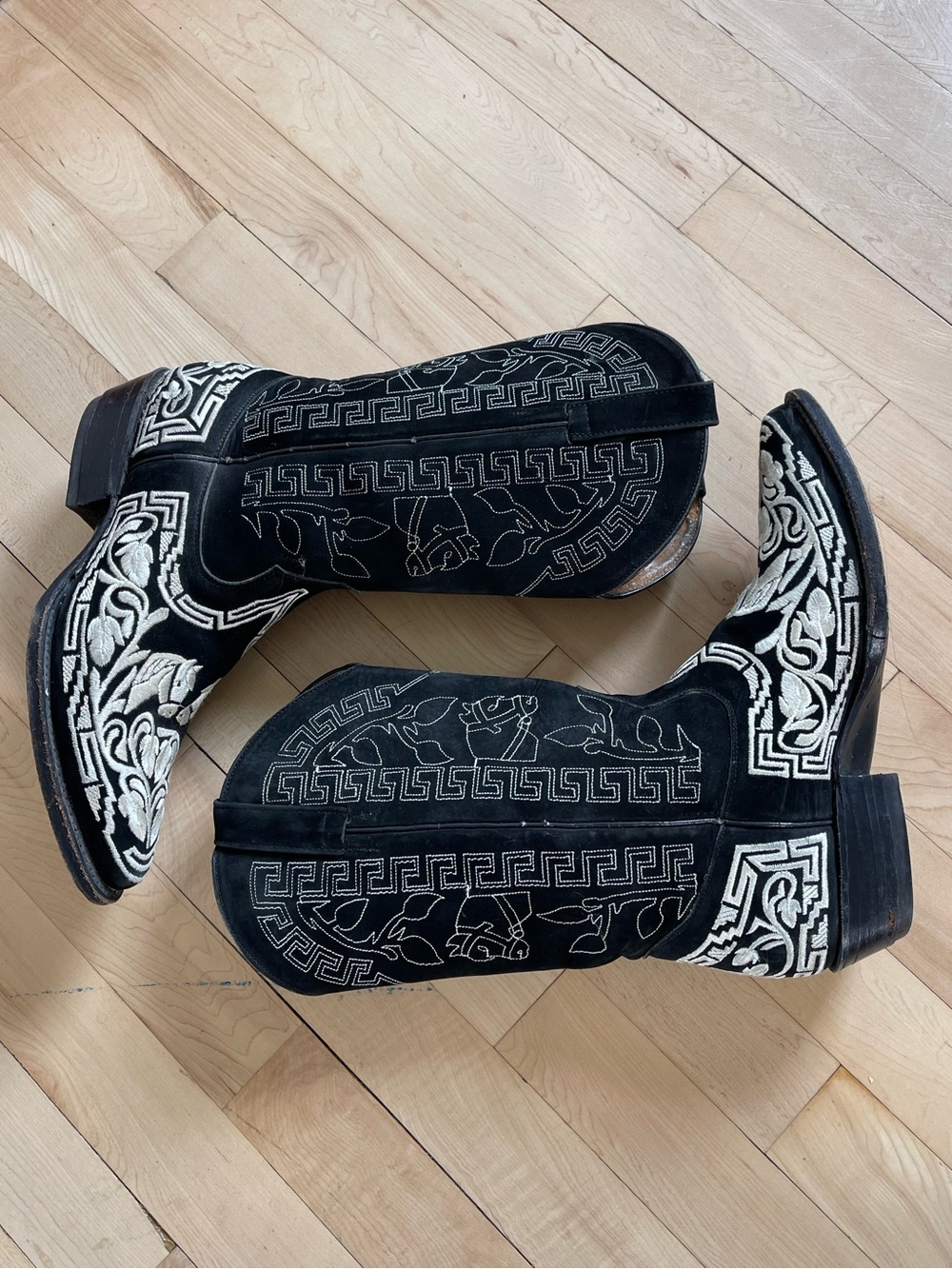 Vintage Embroidered Cowboy Boots